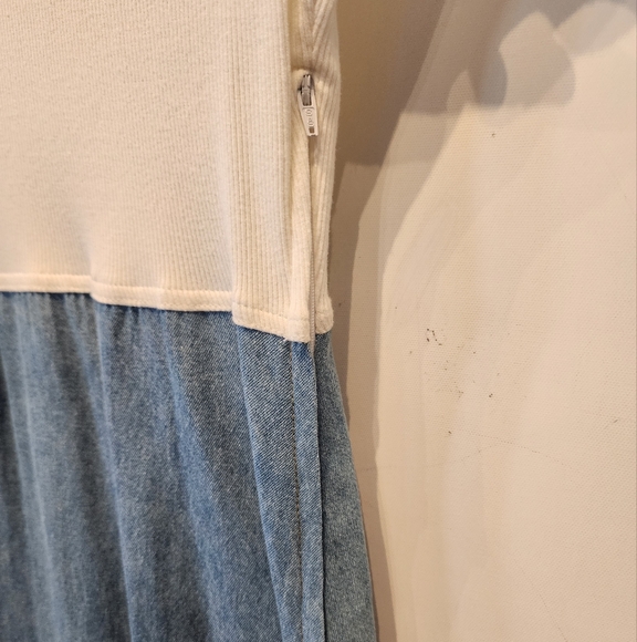 New Vintage 90s Denim T-Shirt Style Western Dress Lightweight Dress Size 8 - Picture 5 of 9